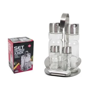 Set vinagrera inox