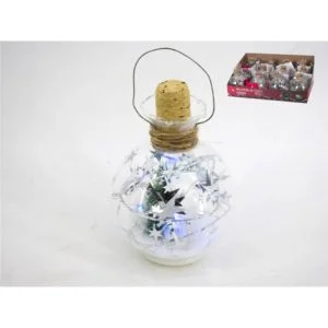 Bola navidad cristal 1 LED