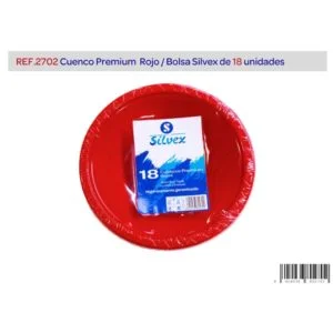 Cuenco premium 18u. Rojo