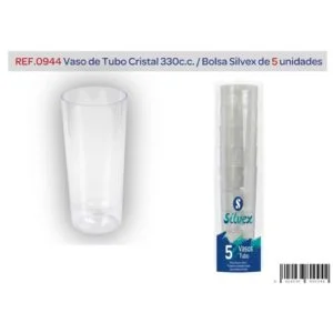 Vaso tubo cristal 330cc