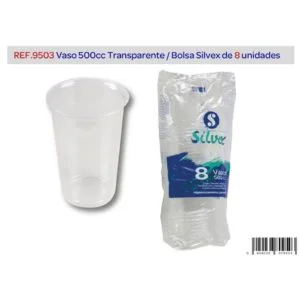 Vaso plástico transparente 500cc
