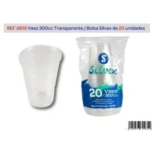 Vaso plástico transparente 300cc