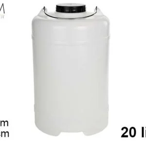 Bidón redondo con asa metálica 20l.