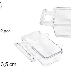 Comedero rectangular pájaros 2u.