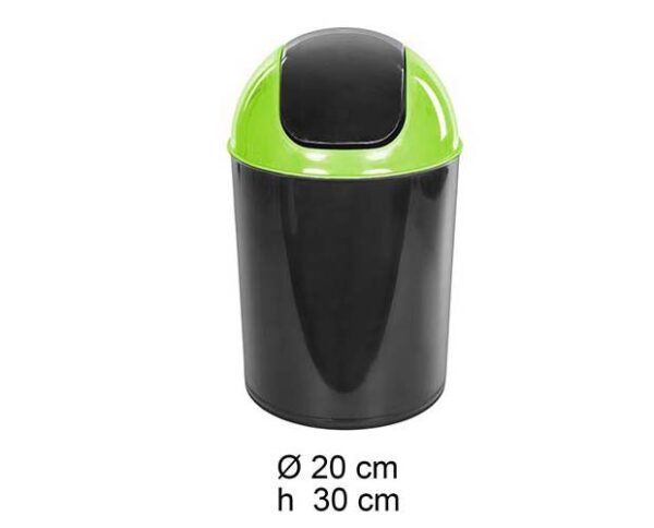 Papelera plástico con tapa basculante reciclaje vidrio