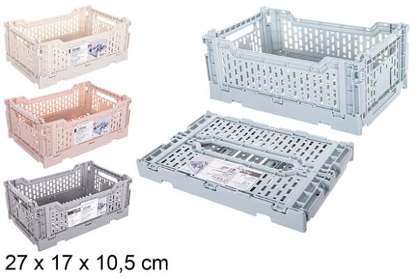 Caja plástico plegable pequeña 27x17x10.5cm