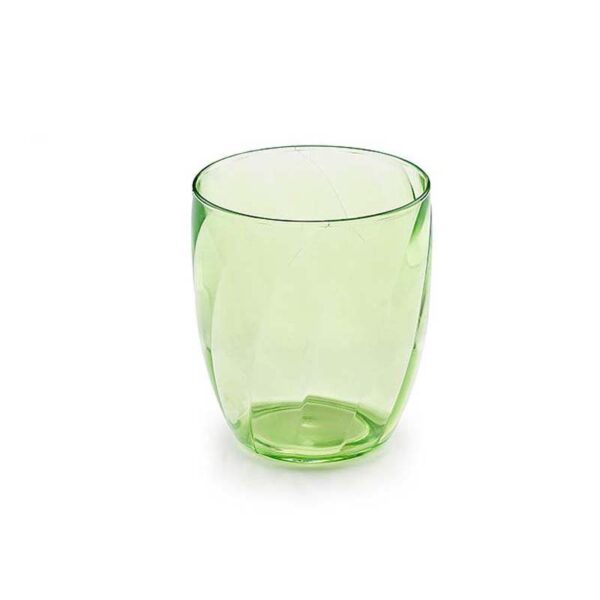 Vaso para baño verde translúcido
