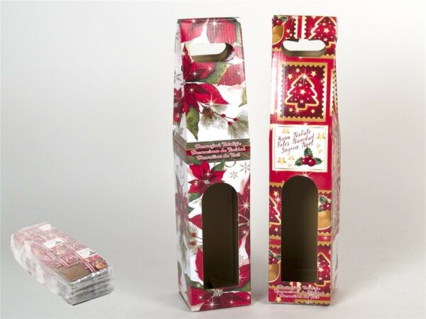 Caja regalo 1 botella decor 8,5x40cm 2st