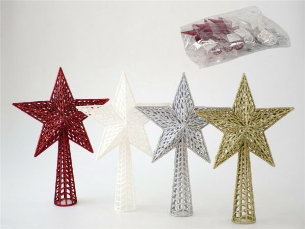 Punta arbol glitter - 27cm 4std