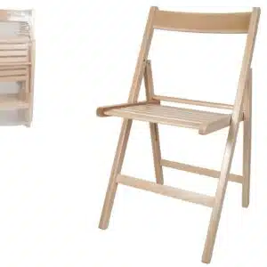 Silla plegable madera natural
