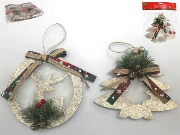 Colgante figuras oro glitt. 2srt 18cm