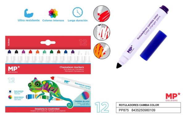 Rotuladores cambia color 12u.