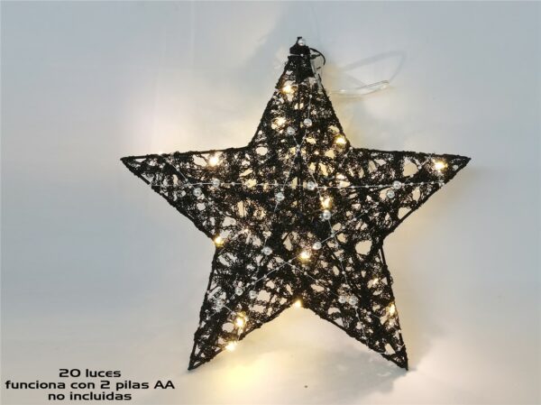 Estrella black 20luces blanco cálido 30c