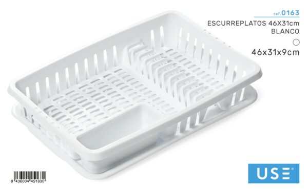 Escurreplatos 46 x31 cm blanco