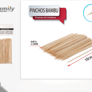 Pinchos Bambu 2.5Mm*10Cm 80Pcs