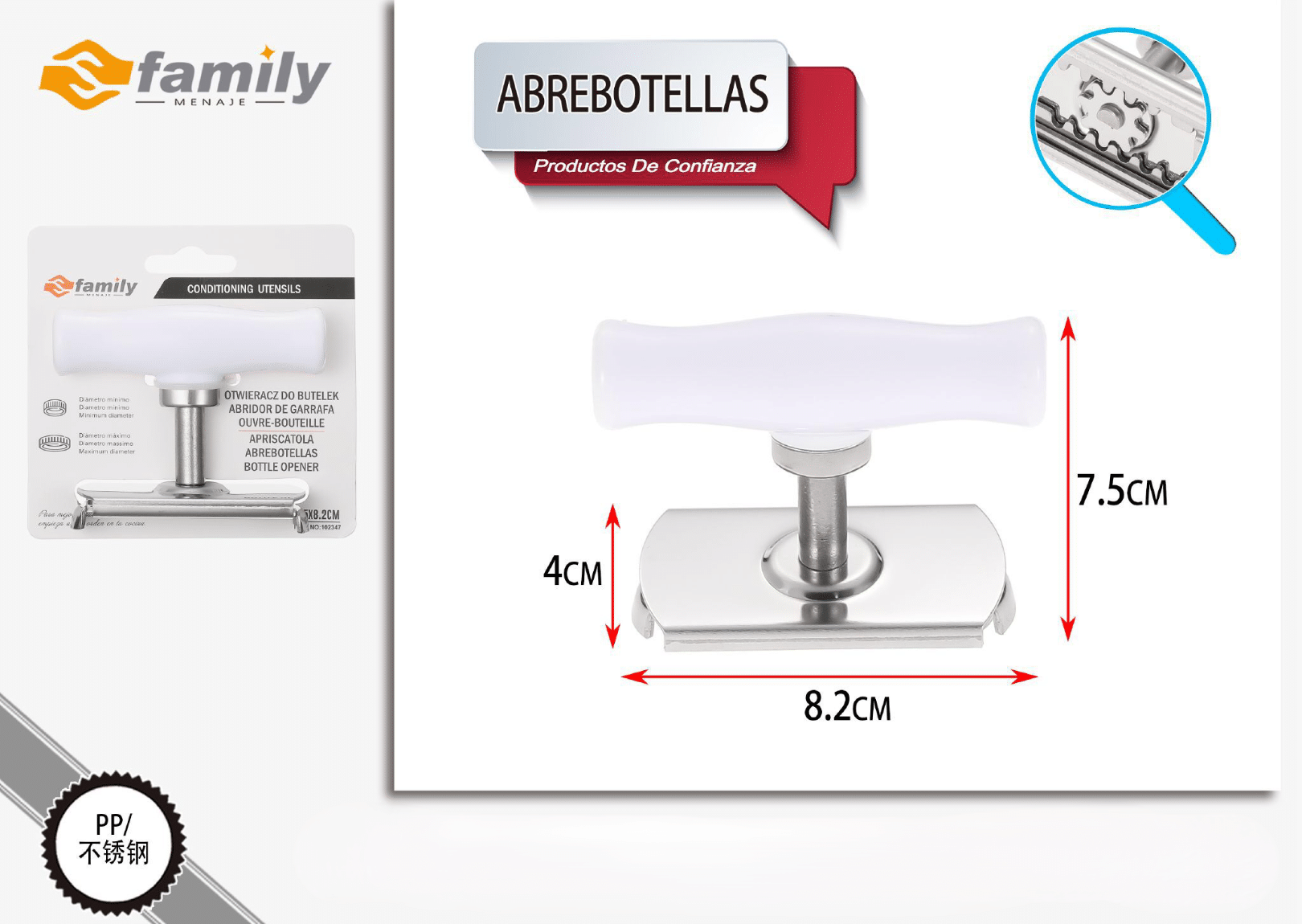Abrebotellas 6.5*8.2Cm