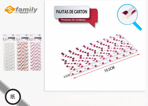 Pajitas De Carton 12Pc