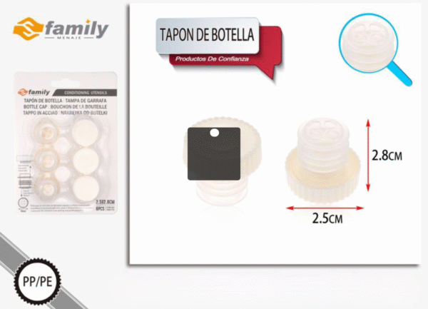 Tapon De Botella 6Pcs