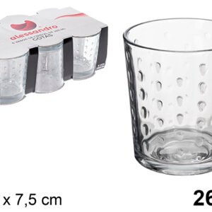Pack 6 Vasos Agua Bali 260ml