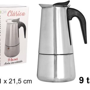 Cafetera Acero 9 Tazas 22 cm