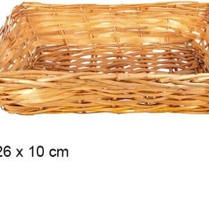 Cesta Mimbre Rectangular Miel 36x26x10 cm