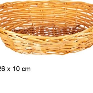 Cesta Mimbre Ovalada Miel 36x26x10 cm
