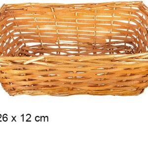Cesta Mimbre Rectangular Miel 36x26x12 cm