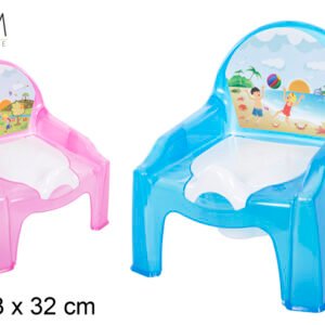 Silla Bebe Orinal C/Dibujo Infantil Colores Translucidos