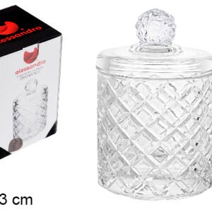 Bombonera Cristal Diamante 8,5x13 cm