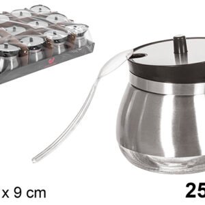 Azucarero De Cristal Y Metal 250 ml