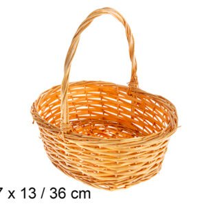 Cesta Mimbre Ovalada Miel 35x27x13cm