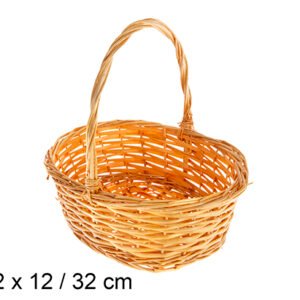 Cesta Mimbre Ovalada Miel 30x22x12 cm