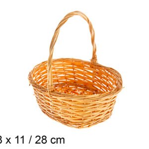 Cesta Mimbre Ovalada Miel 25x18x11cm