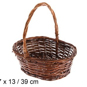 Cestas Mimbre Ovalada Caf?35x27x13cm