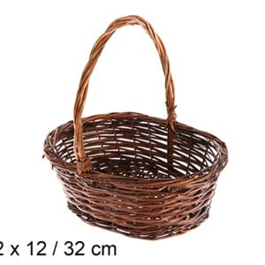 Cestas Mimbre Ovalada Cafe 30x22x12cm