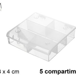 Caja Pltico Multiusos 5 Compartimentos Transparente