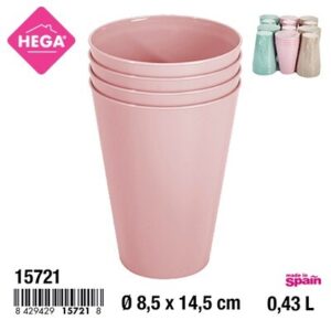 Pack 4 Vaso Hawai 0,43 L