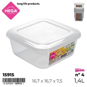 Fiambrera Golden Line Cuadrada 1,4 L