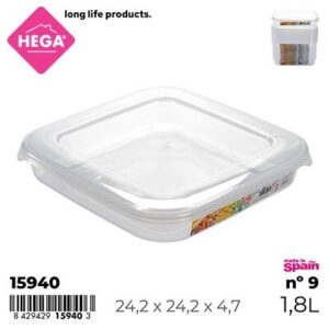 Fiambrera Golden Line Cuadrada 1,8 L