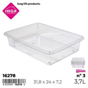 Bandeja Frigo Rectangular 3,7 L
