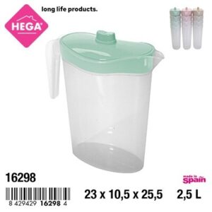 Jarra Bristol Oval con Tapa 2,5 L