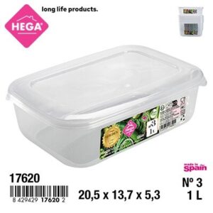 Fiambrera Golden Line Rectangular 1 L