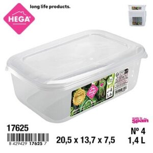 Fiambrera Golden Line Rectangular 1,4 L