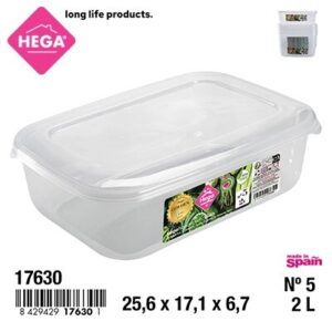 Fiambrera Golden Line Rectangular 2 L
