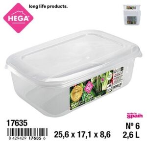 Fiambrera Golden Line Rectangular 2,6 L