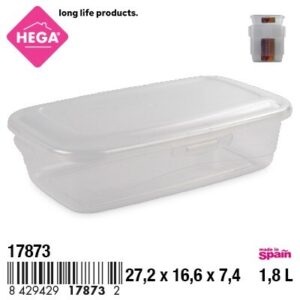 Fiambrera Paris Rectangular 1,8 L