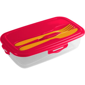 Fiambrera Paris Rectangular con Cubierto 1 L