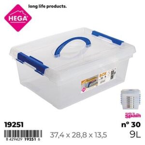 Caja New Box con Cierres y Asa Blue Reflex 9 L