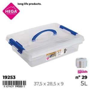 Caja New Box con Cierres y Asa Blue Reflex 5 L