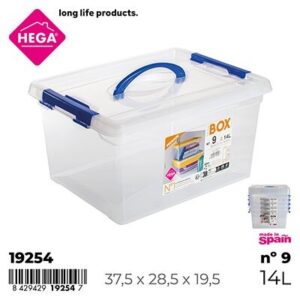 Caja New Box con Cierres y Asa Blue Reflex 14 L